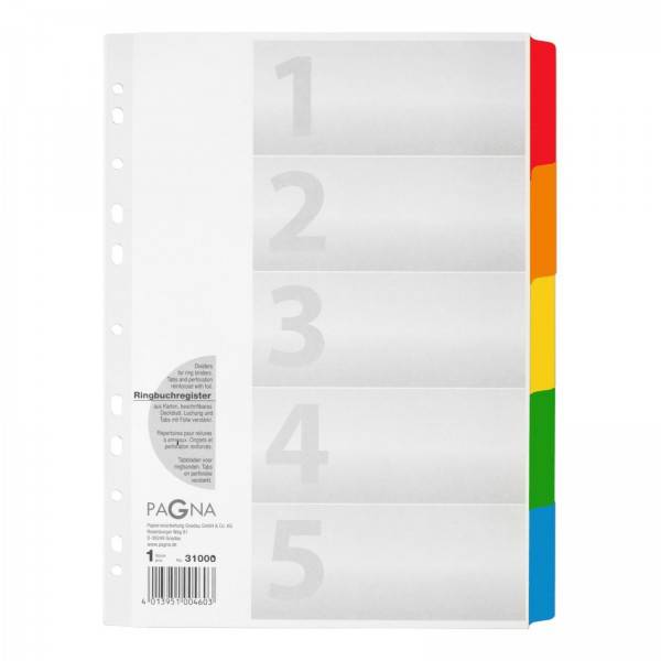 Pagna 31000-08, Weiß, Karton, Polypropylen (PP), A4, 40 Stück(e)