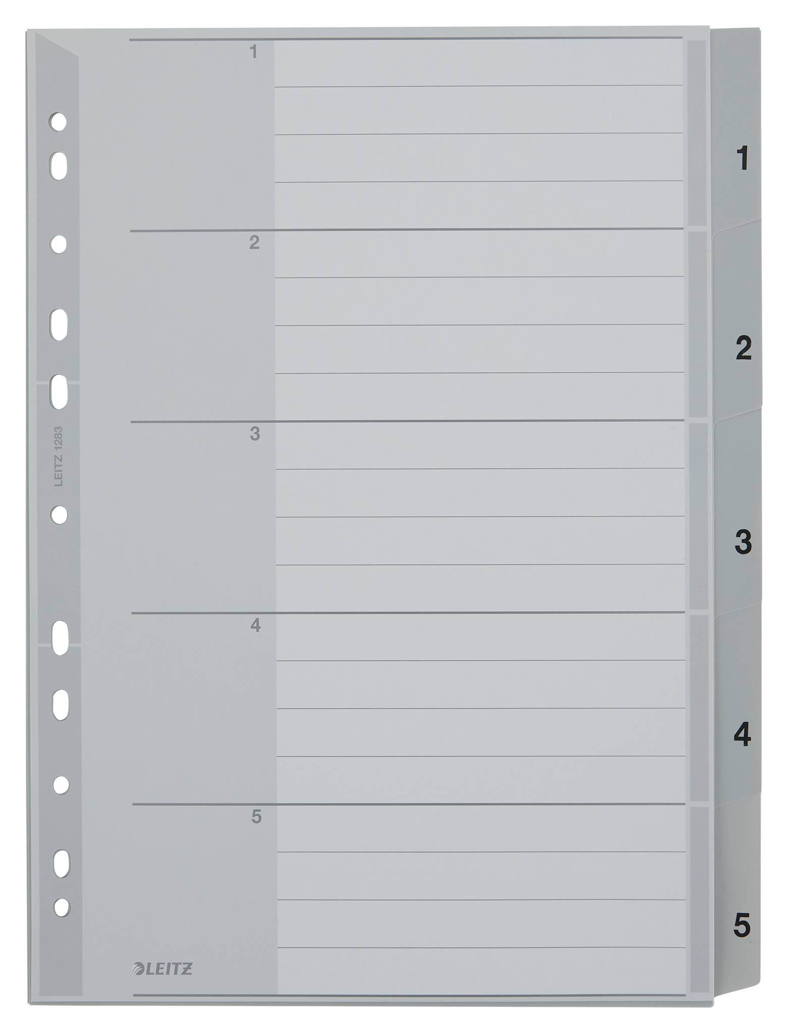 Plastikregister Zahlen