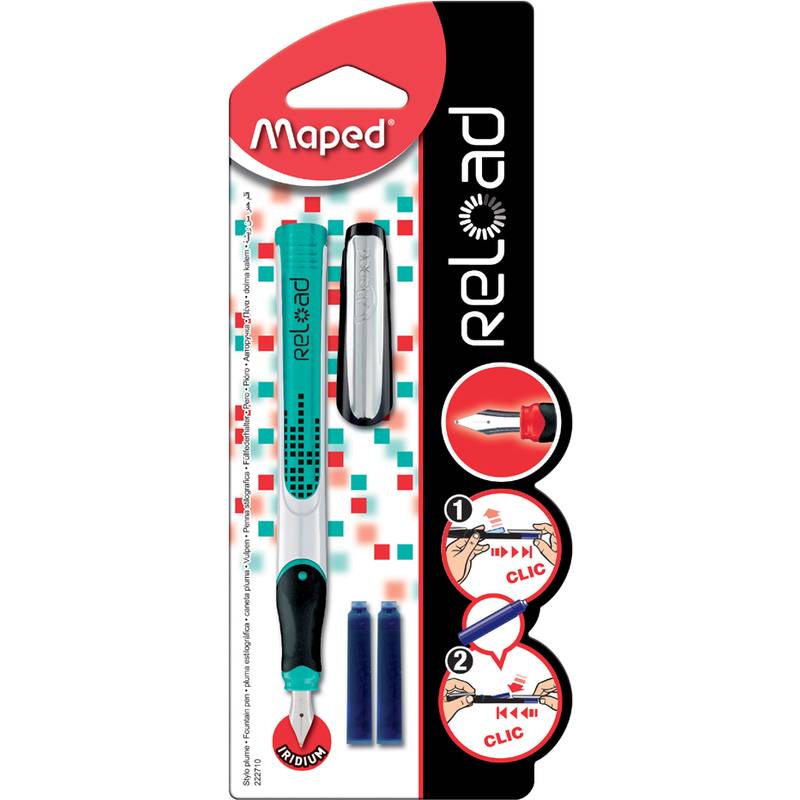 Maped Füllhalter Reload, farbig sortiert, Federbreite: M