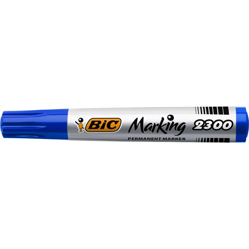 BIC Marking 2300 - Marker - permanent - Blau - alkoholbasierte Tinte - 3.7-5.5 mm (Packung mit 12)