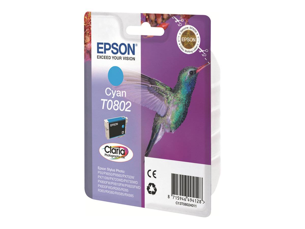 Epson T0802 - 7.4 ml - Cyan - Original - Blisterverpackung