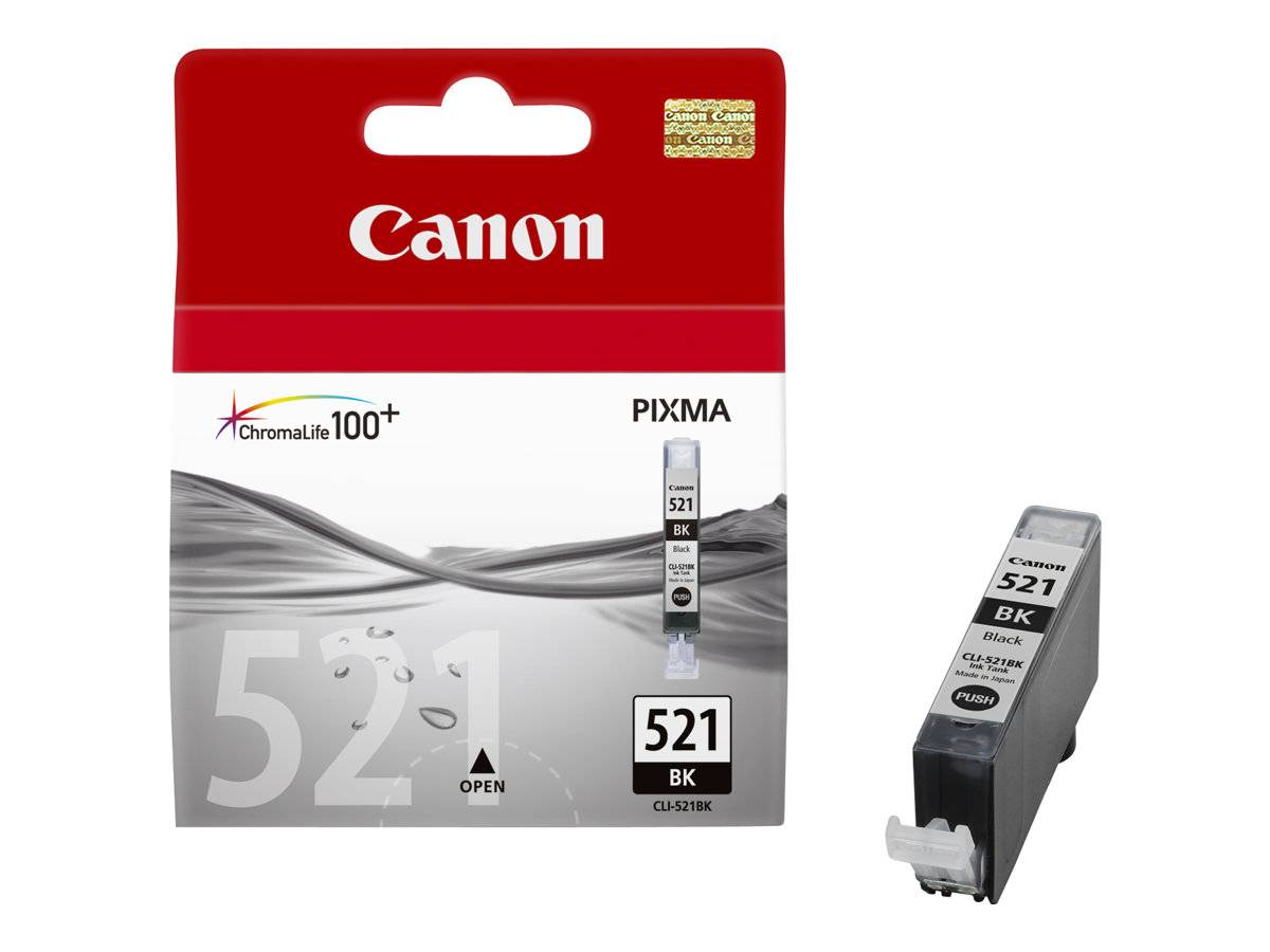Canon CLI-521BK - 9 ml - Schwarz - original - Blister mit Diebstahlsicherung