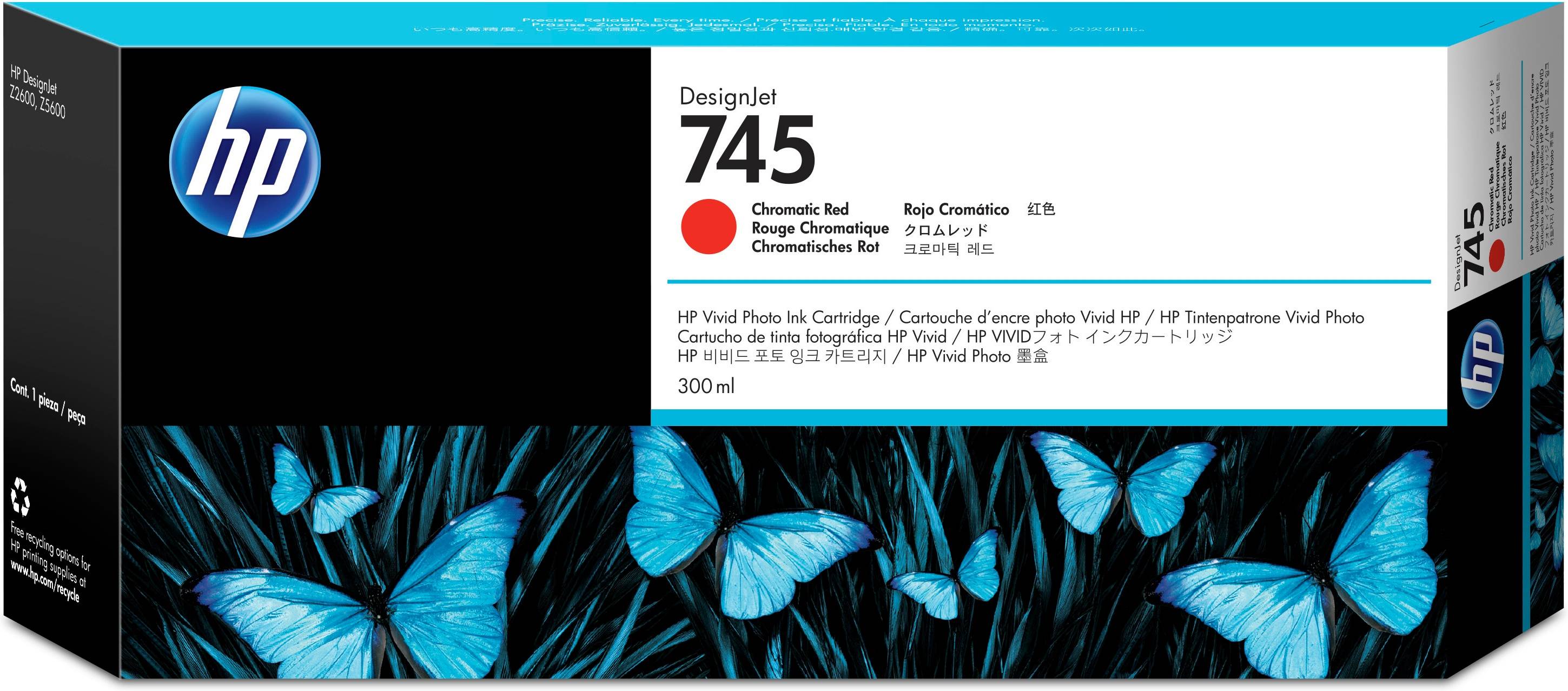 HP 745 - 300 ml - mit hoher Kapazität - Chromatic Red