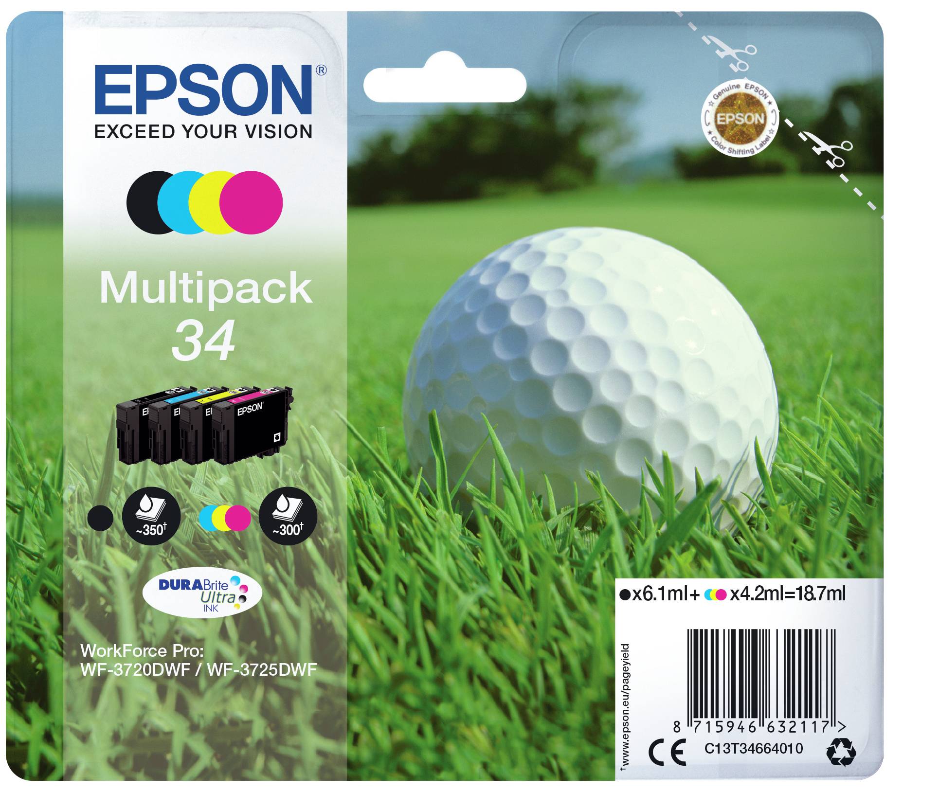 Epson 34 - 4er-Pack - Schwarz, Gelb, Cyan, Magenta
