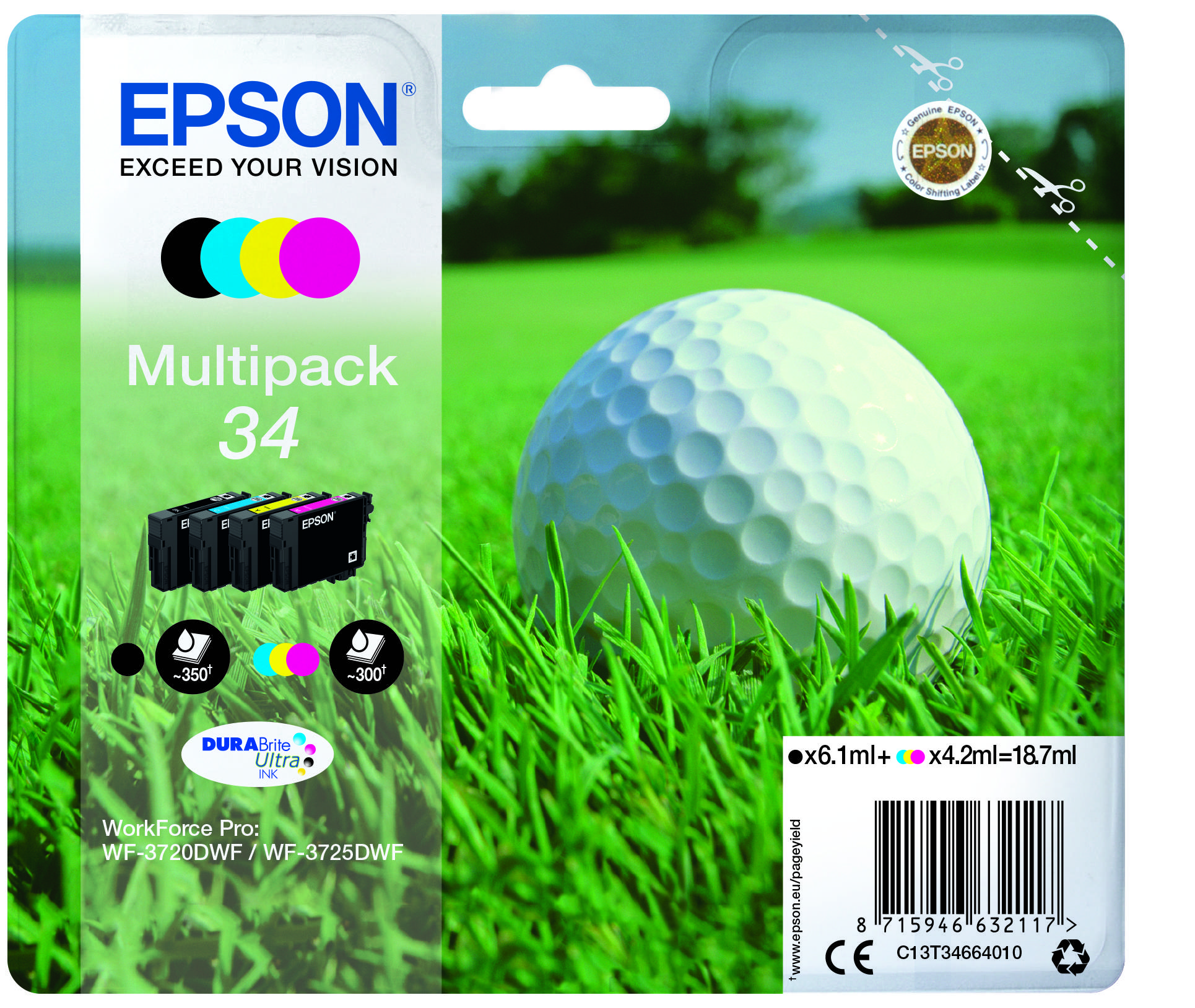 Epson 34 - 4er-Pack - Schwarz, Gelb, Cyan, Magenta