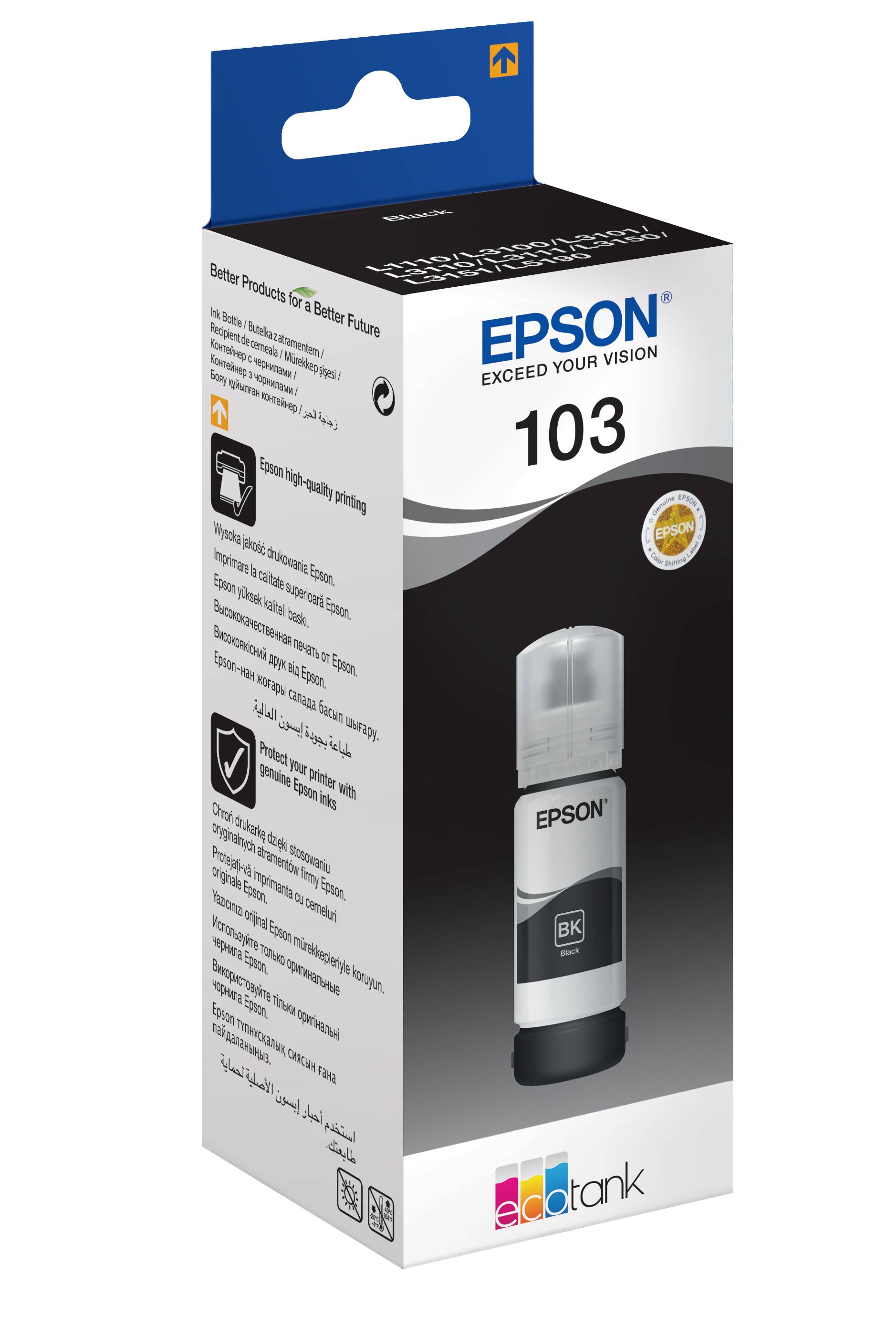 Epson 103 - 70 ml - Schwarz - original - Nachfülltinte