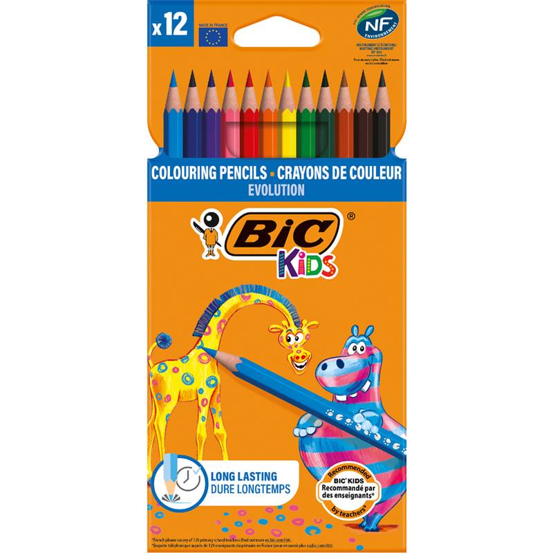 BIC KIDS Buntstifte Evolution ecolutions, 12er Kartonetui