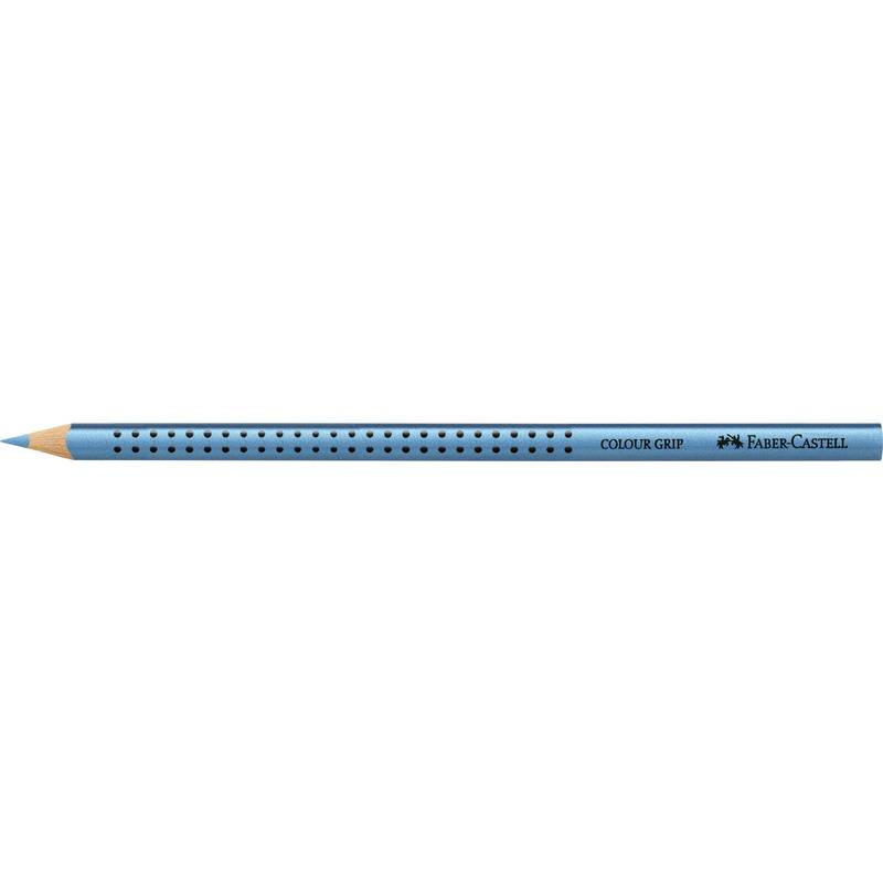 FABER-CASTELL Dreikant-Buntstift Colour GRIP, metallicblau