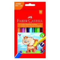 Faber-Castell Jumbo - Farbstift - ausgewählte leuchtende Farben - 5.4 mm - besonders dick (Packung mit 12)