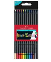Faber-Castell Black Edition - Farbstift - ausgewählte leuchtende Farben (Packung mit 12)