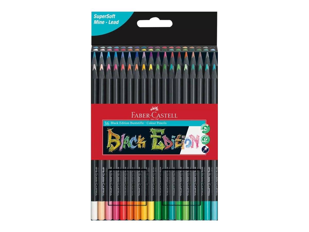 FABER-CASTELL Black Edition - Farbstift - verschiedene Farben (Packung mit 36)