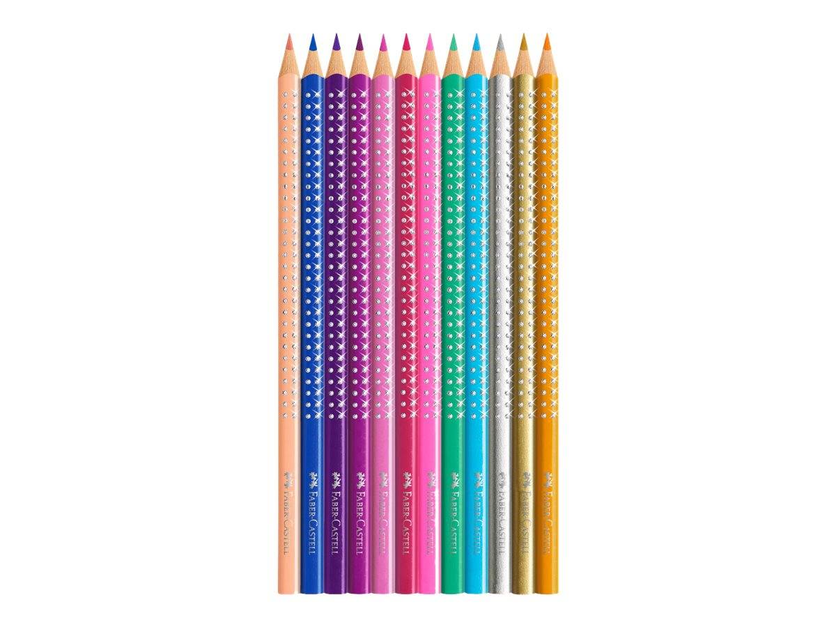 FABER-CASTELL SPARKLE - Farbstift - verschiedene Farben (Packung mit 12)