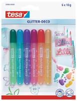 Tesa 59988-00000 - Glitzer-Set - Blau - Grün - Orange - Pink - Violett - Gelb -