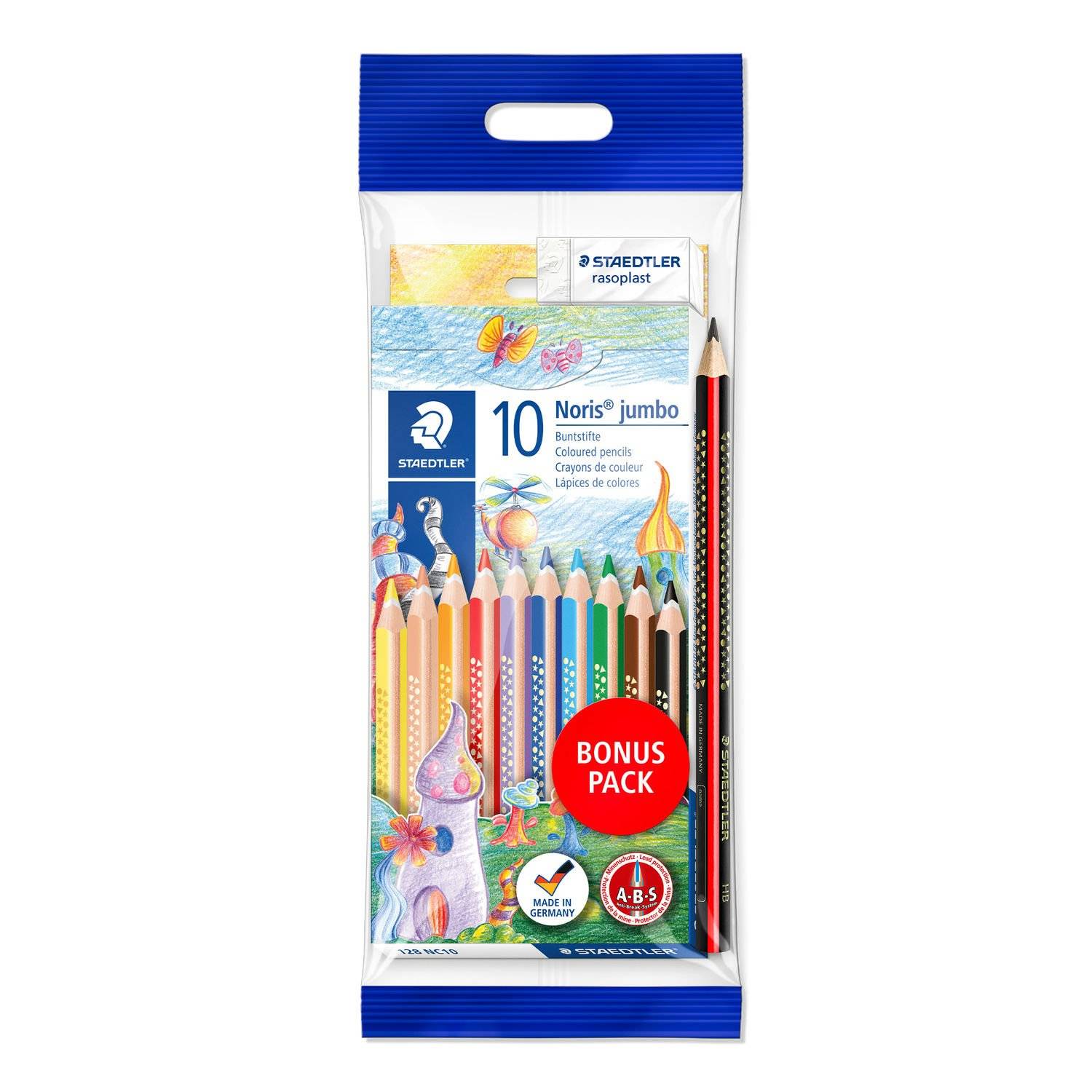 Staedtler 128, Schwarz, Blau, Braun, Grün, Hellblau, Orange, Pfirsich, Rot, Violett, Gelb, 10 Stück(e)