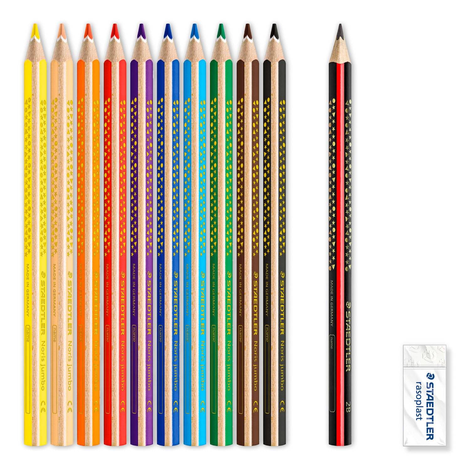 Staedtler 128, Schwarz, Blau, Braun, Grün, Hellblau, Orange, Pfirsich, Rot, Violett, Gelb, 10 Stück(e)