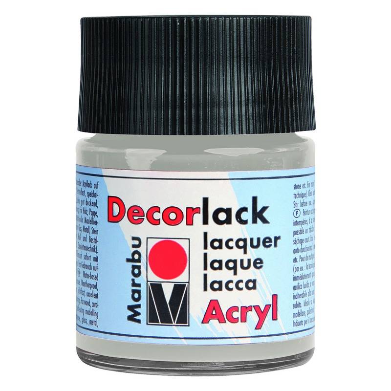 Marabu Acryllack "Decorlack", metallic-silber, 50 ml,im Glas