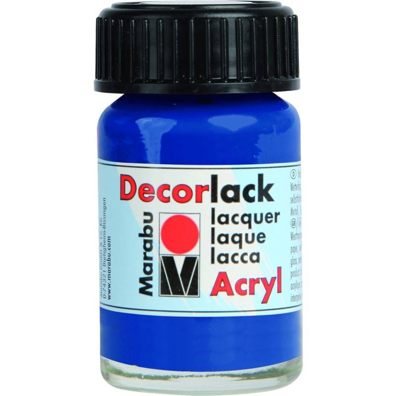 Marabu Acryllack "Decorlack", mittelblau, 15 ml, im Glas