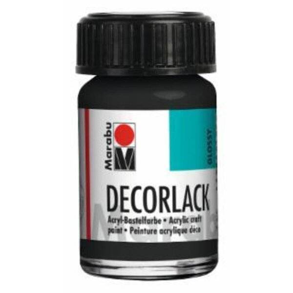 Decorlack Acryl - Schwarz 073 15 ml.