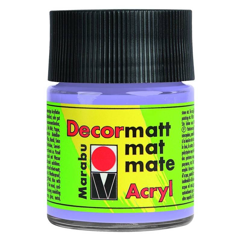 Marabu Acrylfarbe "Decormatt", lavendel, 50 ml, im Glas