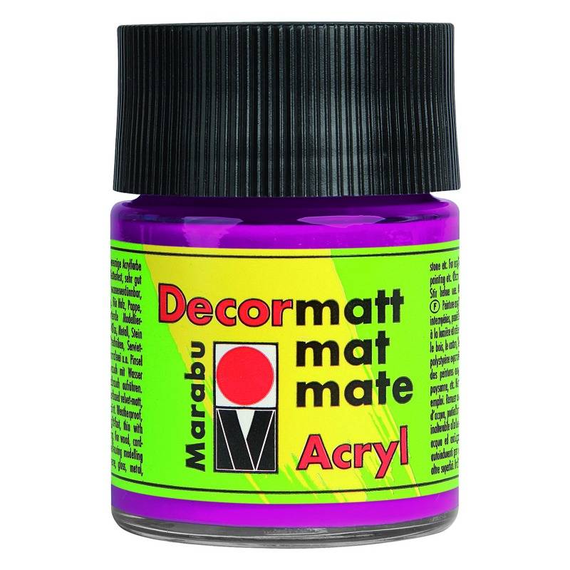 Marabu Acrylfarbe "Decormatt", magenta, 50 ml, im Glas
