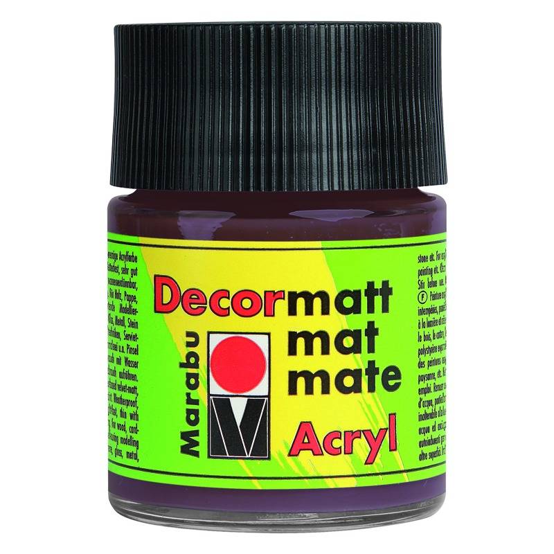 Marabu Acrylfarbe "Decormatt", mittelbraun, 50 ml, im Glas