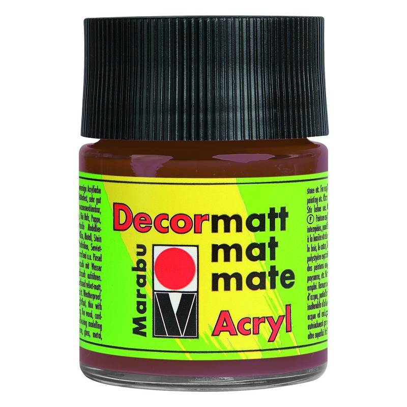 Marabu Acrylfarbe "Decormatt", hellbraun, 50 ml, im Glas