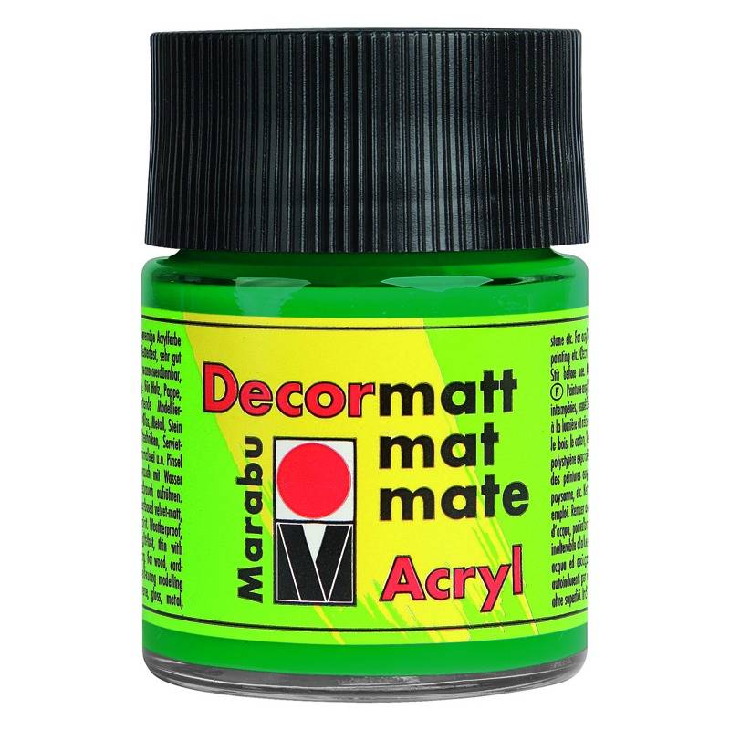 Marabu Acrylfarbe "Decormatt", saftgrün, 50 ml, im Glas