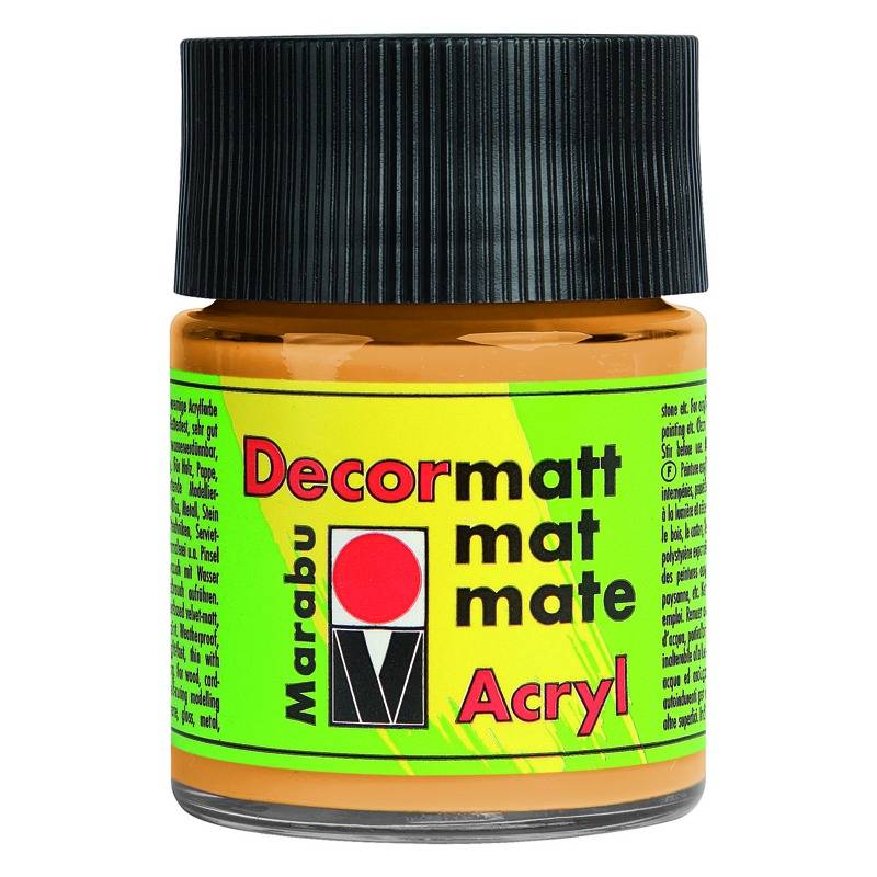Marabu Acrylfarbe "Decormatt", metallic-gold, 50 ml, im Glas