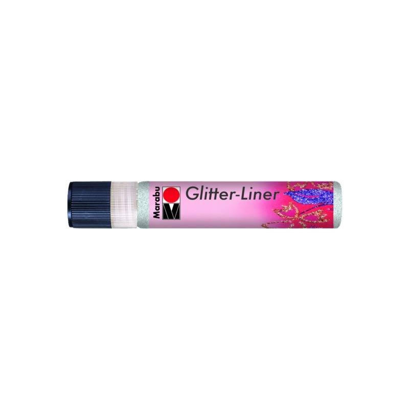 Marabu Effektfarbe "Glitter-Liner", glitter-weiß, 25 ml