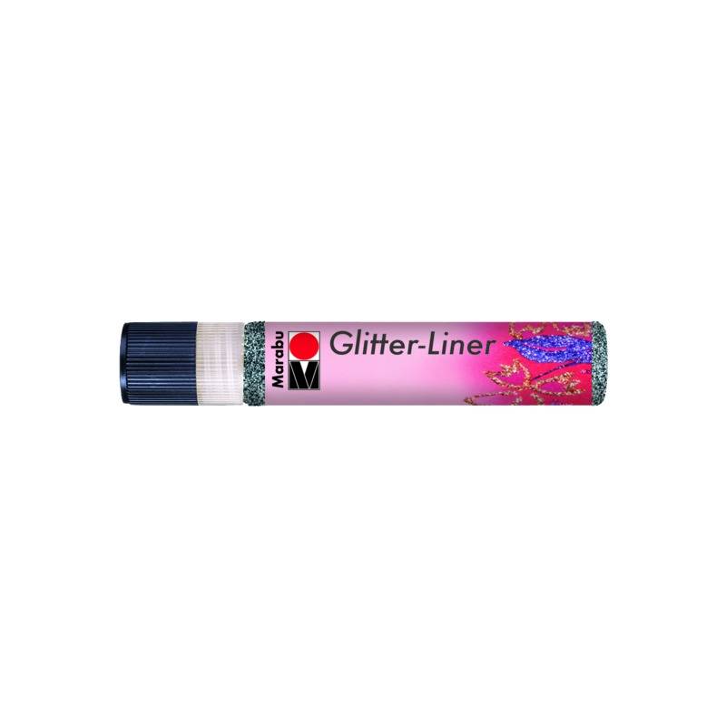 Marabu Effektfarbe "Glitter-Liner", glitter-graphit, 25 ml