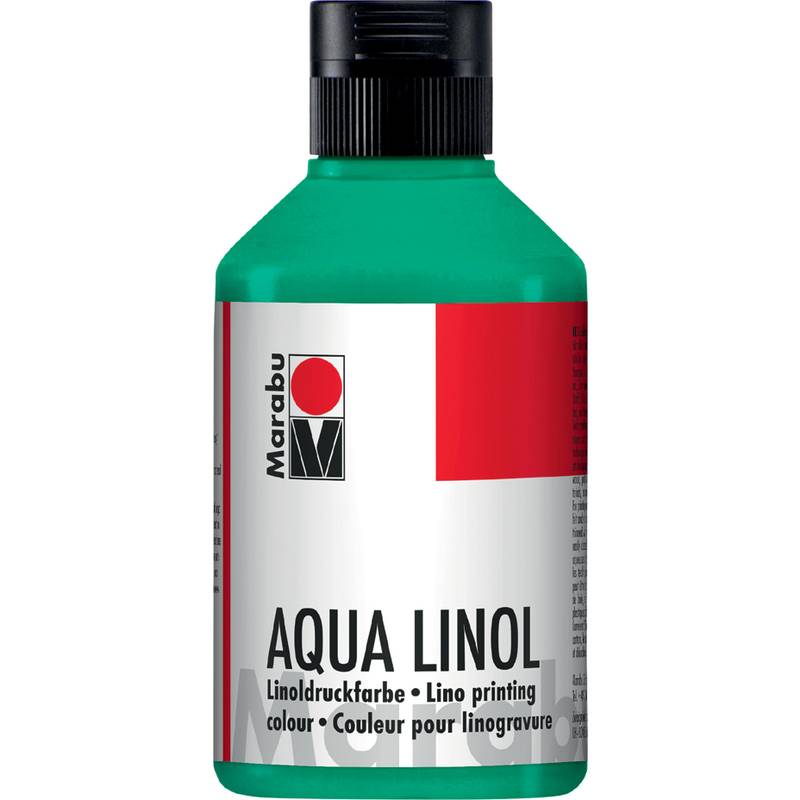 Marabu Aqua-Linoldruckfarbe, blaugrün, 250 ml