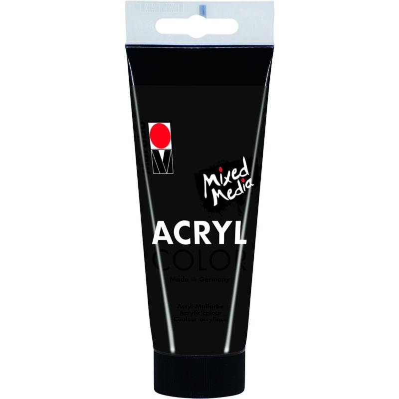 Marabu Acrylfarbe "AcrylColor", schwarz, 100 ml