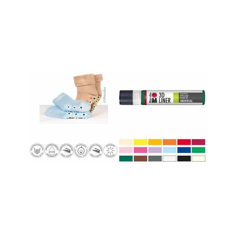 Marabu Effektfarbe 3D-Liner, 25 ml, mittelgelb 621