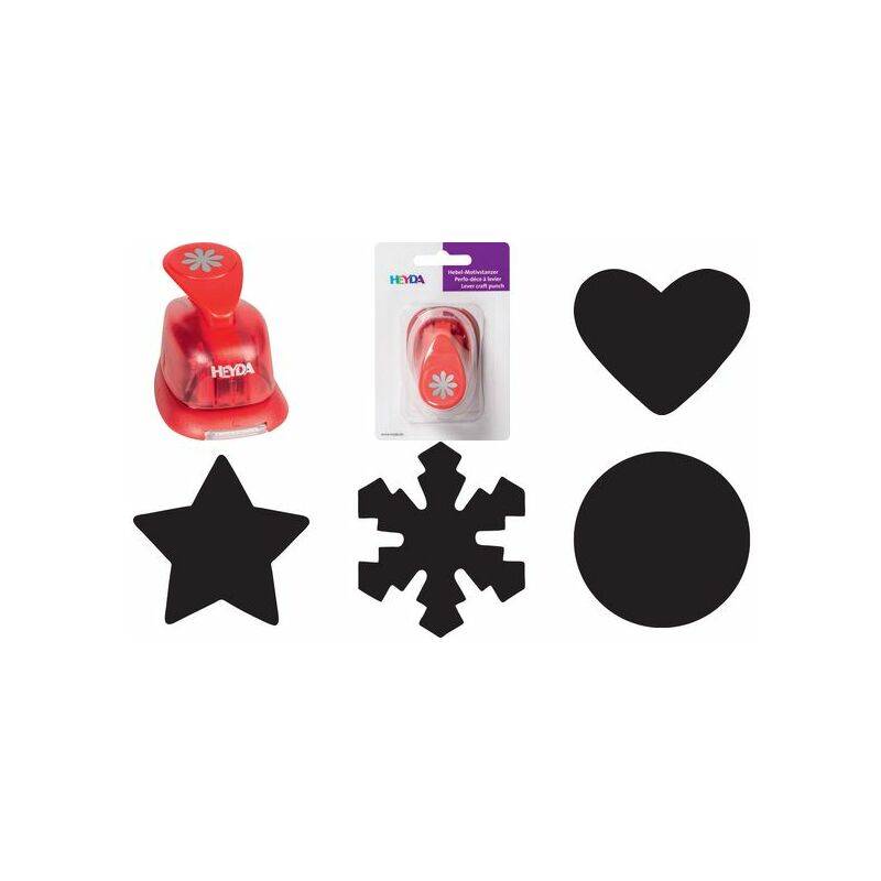 HEYDA Motivstanzer Herz elegant, klein, Farbe: rot