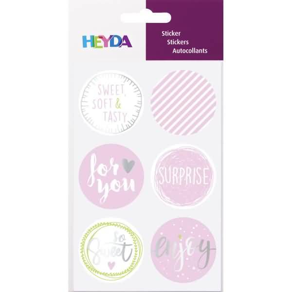Sticker Sweet rund rosa