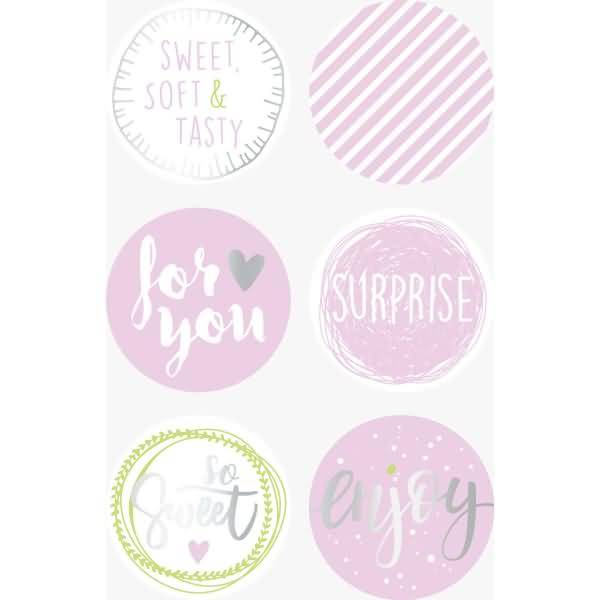 Sticker Sweet rund rosa