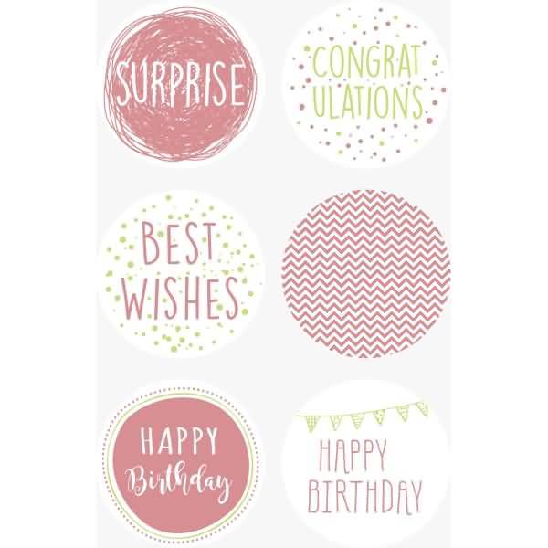 Sticker Birthday rund