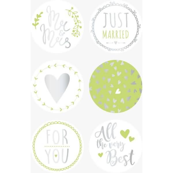 Sticker Married rund grün