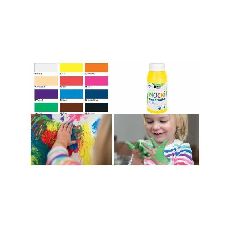 KREUL Fingerfarbe "MUCKI", weiß, 750 ml