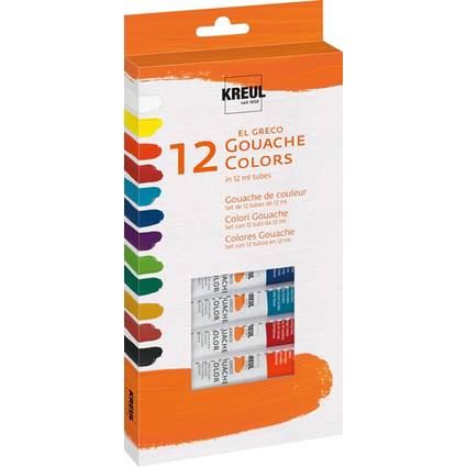 KREUL Gouachefarbe el Greco, 12 ml, 12er-Set