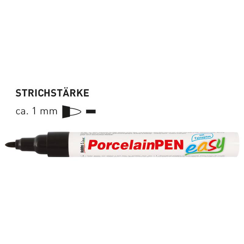 KREUL Porzellanmarker Hobby Line, mit Feinspitze, schwarz