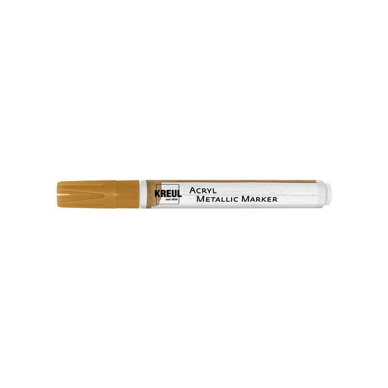 KREUL Acryl Metallic Marker Medium, Rundspitze, gold