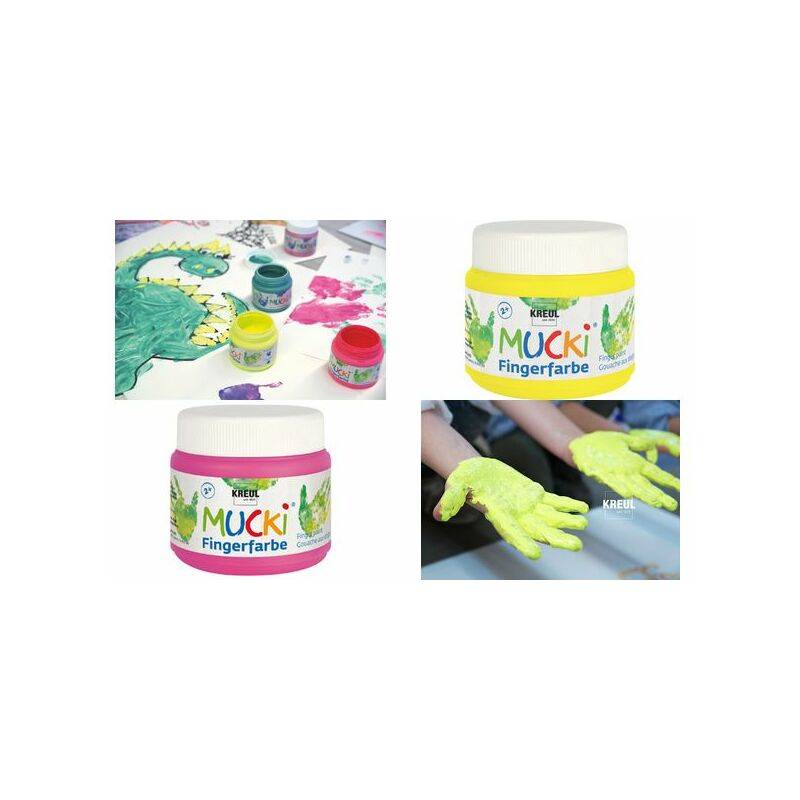 KREUL Neon-Fingerfarbe "MUCKI", quietsch-pink, 150 ml