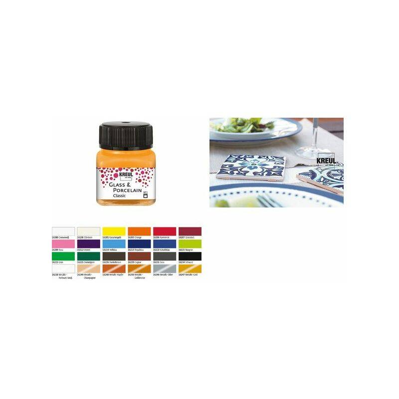 KREUL Glas- und Porzellanfarbe Classic, elfenbein, 20 ml