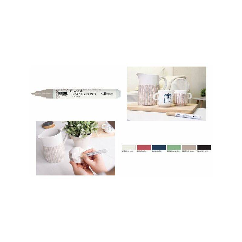 KREUL Glass & Porcelain Pen Chalky, Navy Blue