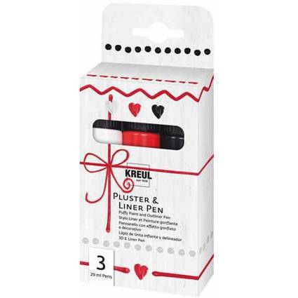 KREUL Pluster & Liner Pen, 3er Set
