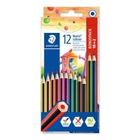 Staedtler Noris colour 185, Schwarz, Blau, Braun, Grün, Magenta, Orange, Pfirsich, Violett, Rot, Gelb, 12 Stück(e)