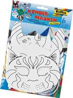 Folia 23209, Gesichtsmaske, Kinder, Tier, Weiß, Karton, designs assorted
