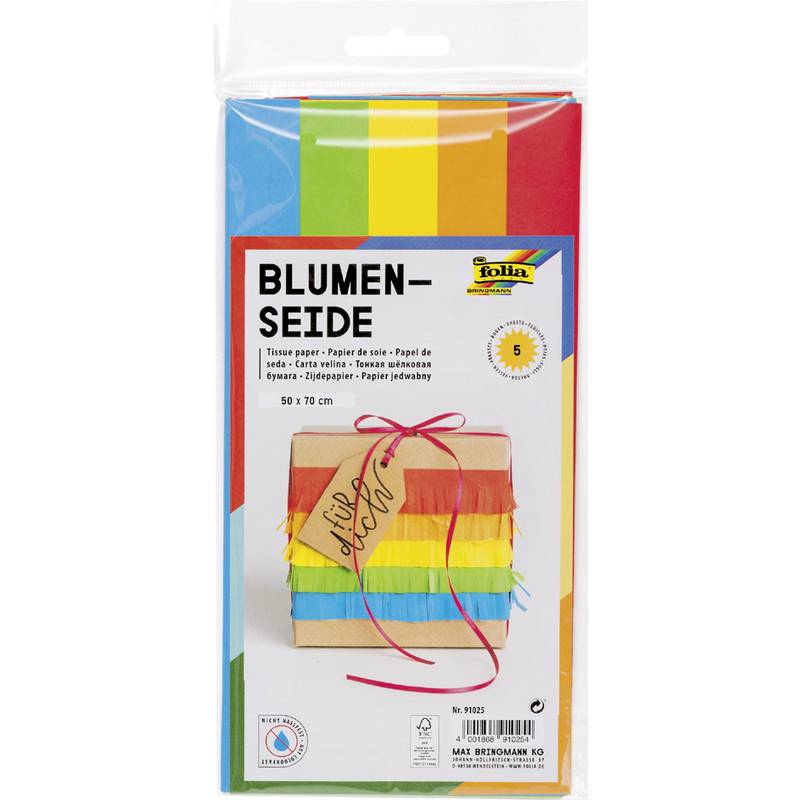 folia Seidenpapier, (B)500 x (H)700 mm, 20 g/qm, sortiert