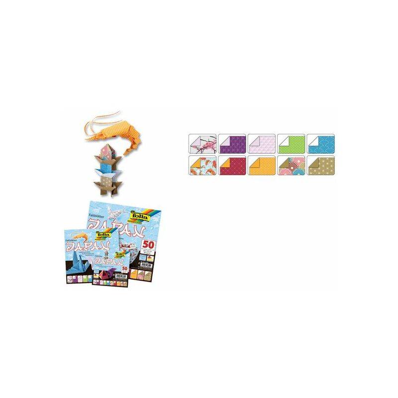 folia Faltblätter JAPAN, 100 x 100 mm, 50 Blatt